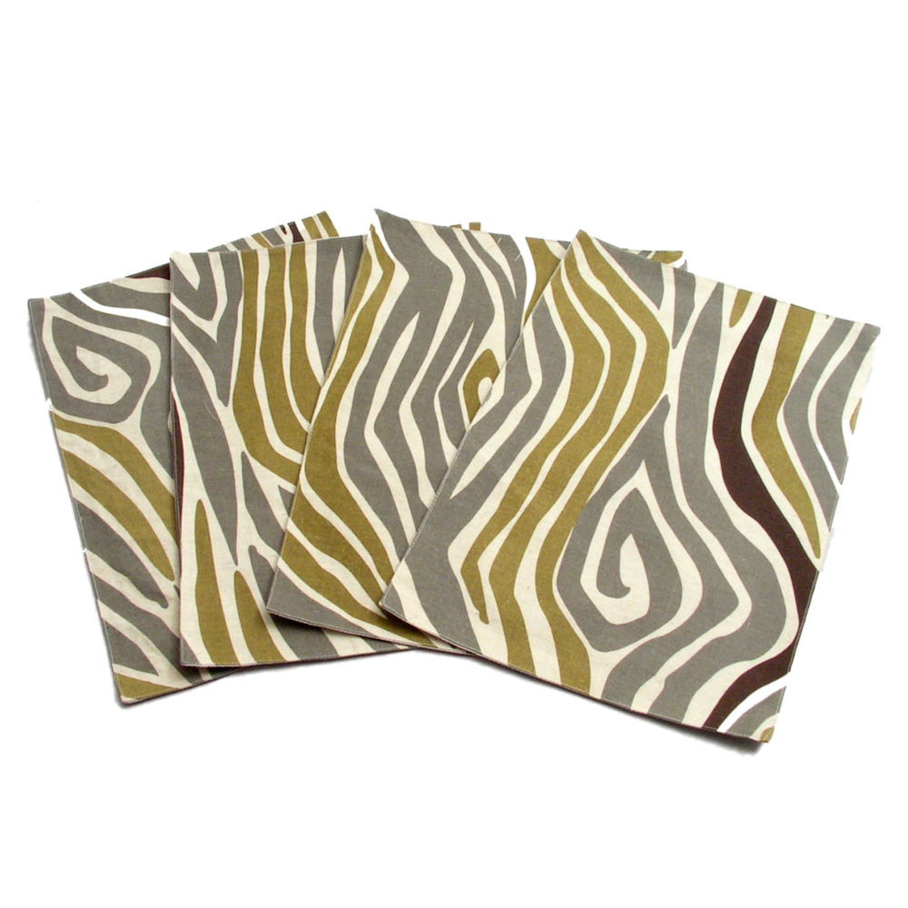 Zebre Collection Zebra Place Mats Placemats  Set of 4